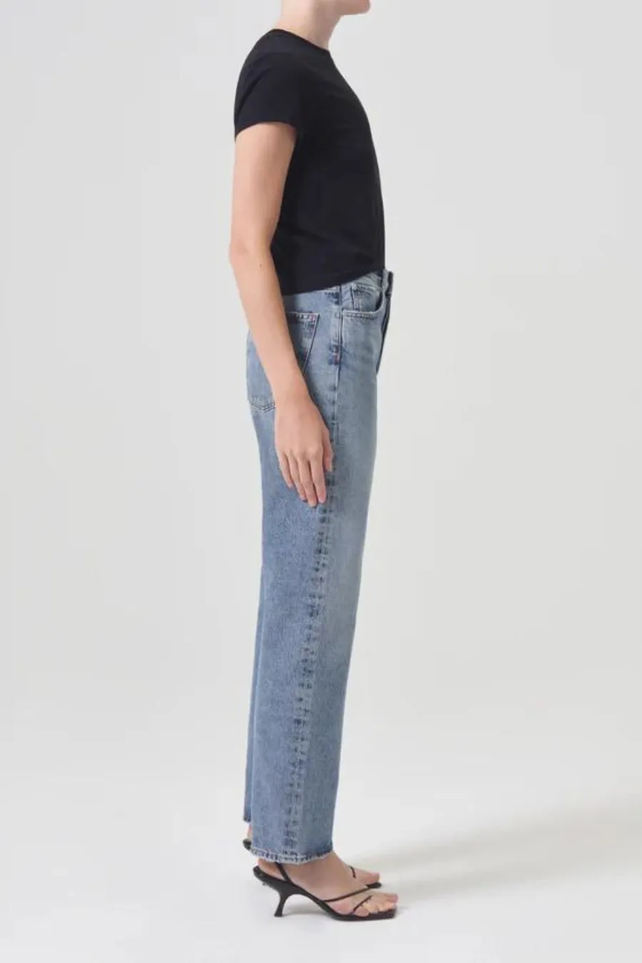 90's Pinch Waist High Rise Straight Navigate