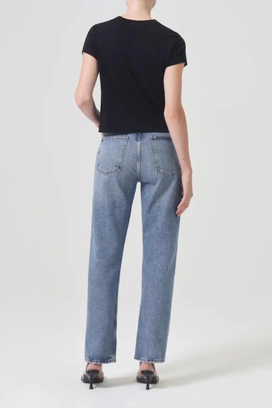 90's Pinch Waist High Rise Straight Navigate
