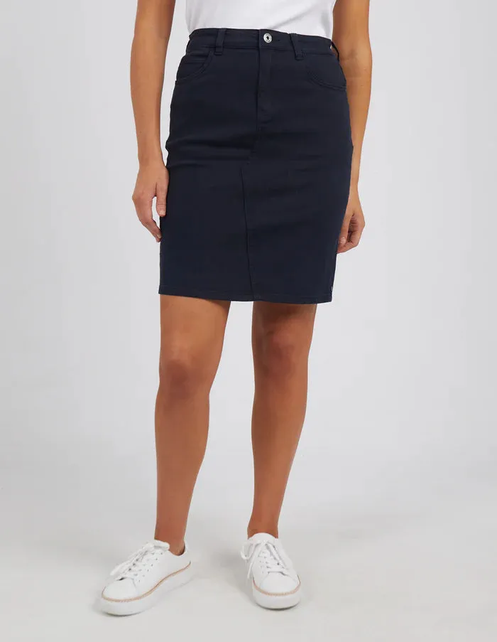 Belle Denim Skirt - Black