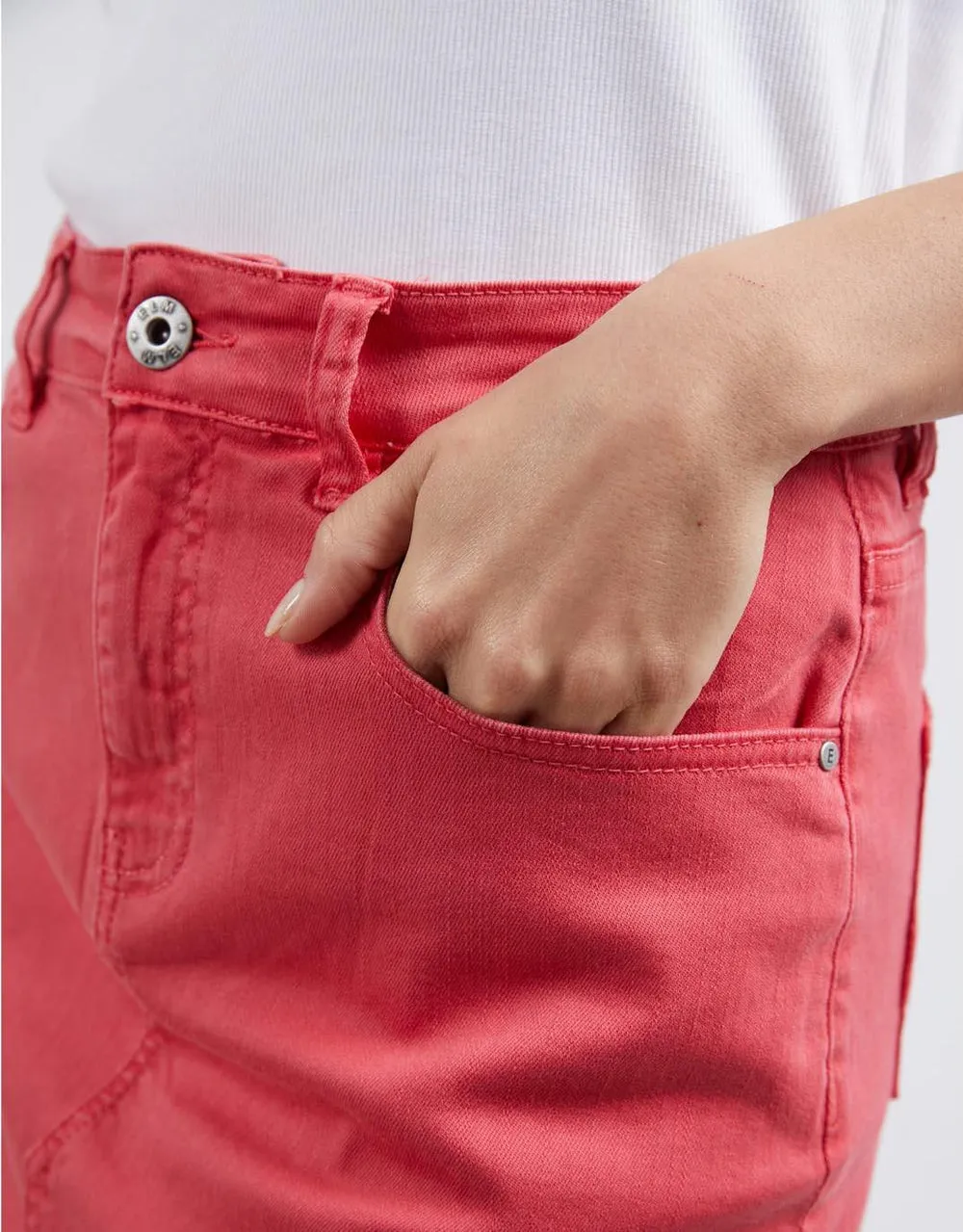 Belle Denim Skirt - Cherry