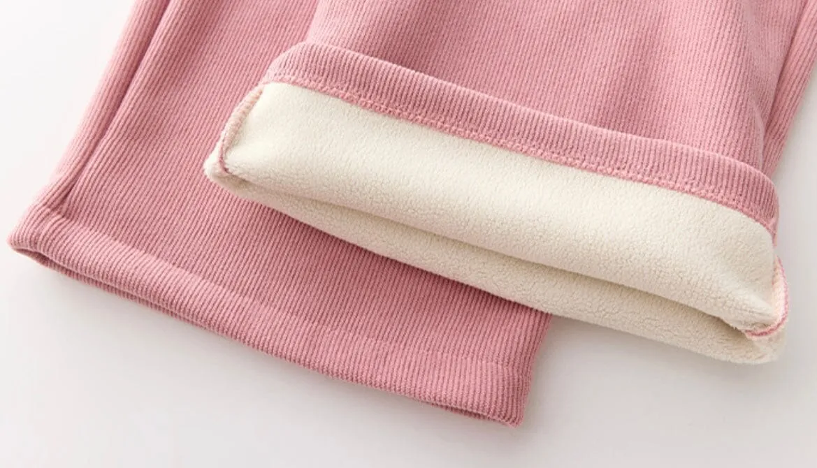 Eloya Fleece-Lined Wide-Leg Pants