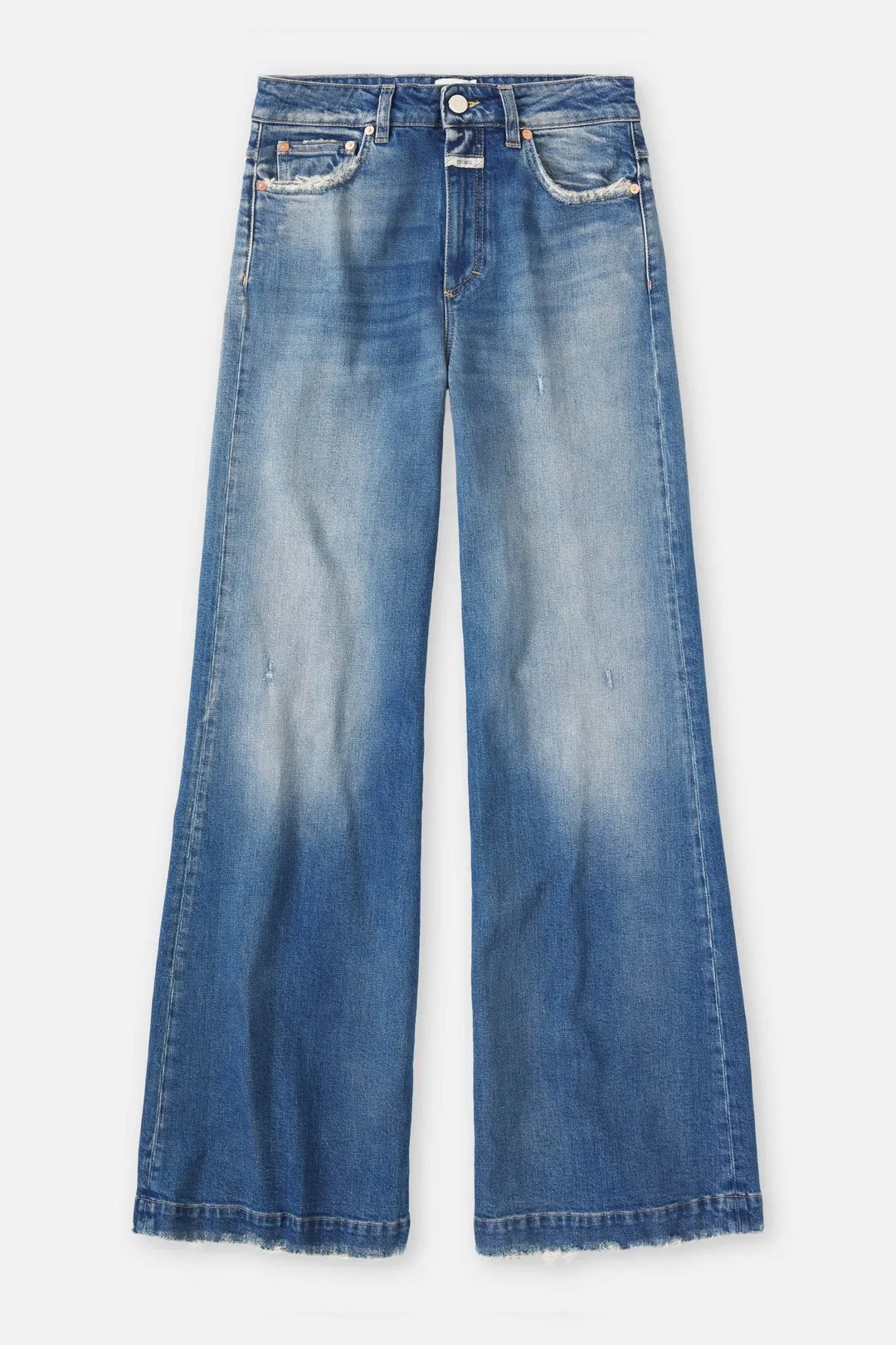 Glow-Up Wide Leg Distressed Jean