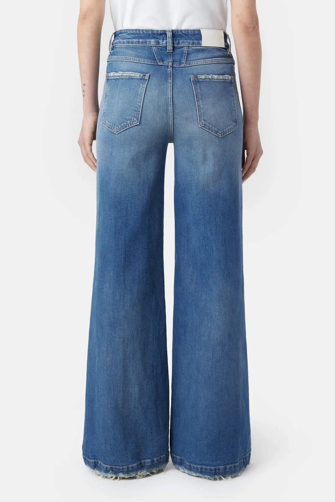 Glow-Up Wide Leg Distressed Jean