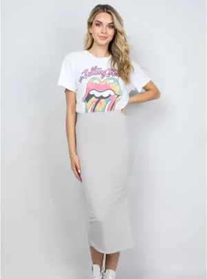 Illa Illa Side Slit Midi Skirt – Chic, Versatile & Effortlessly Stylish
