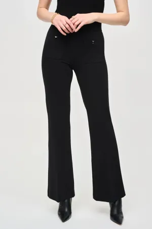 Knit Flared Pull-On Pants