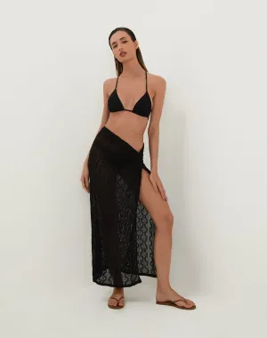 Knit Karen Midi Skirt - Black