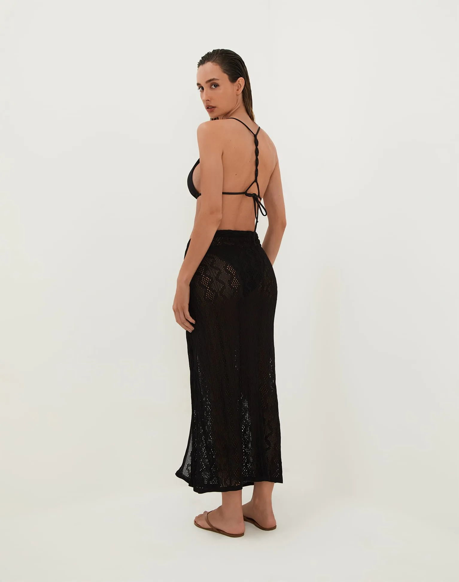 Knit Karen Midi Skirt - Black