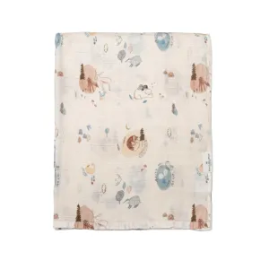 Luxe Muslin Swaddle - Cozy Forest by Loulou Lollipop