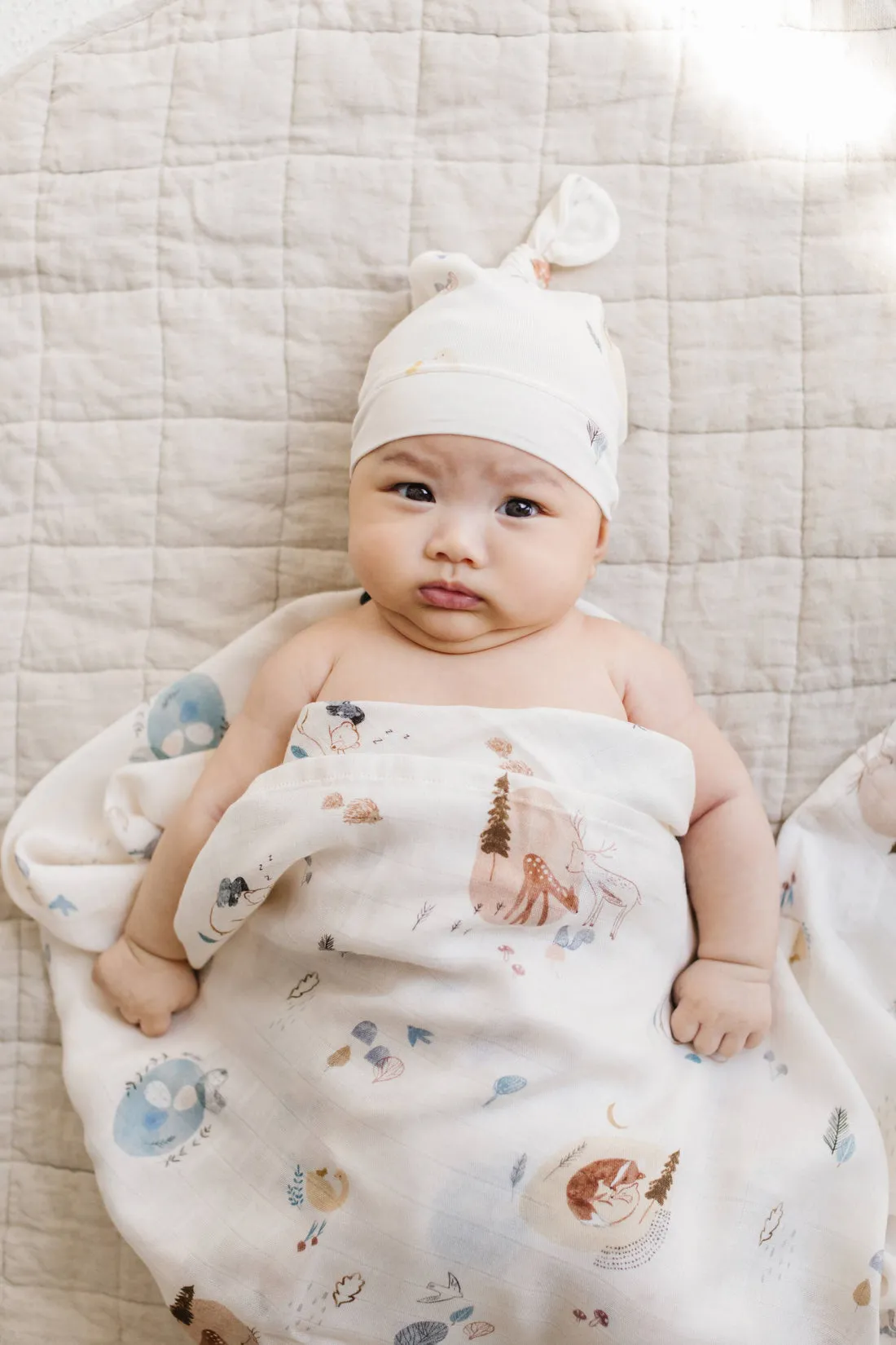 Luxe Muslin Swaddle - Cozy Forest by Loulou Lollipop