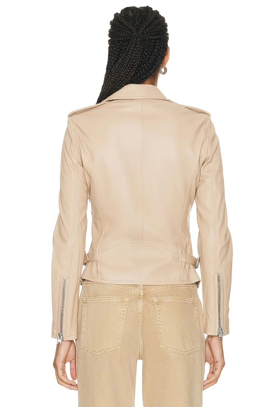 Newhan Biker Jacket Light Beige