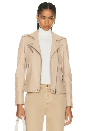 Newhan Biker Jacket Light Beige