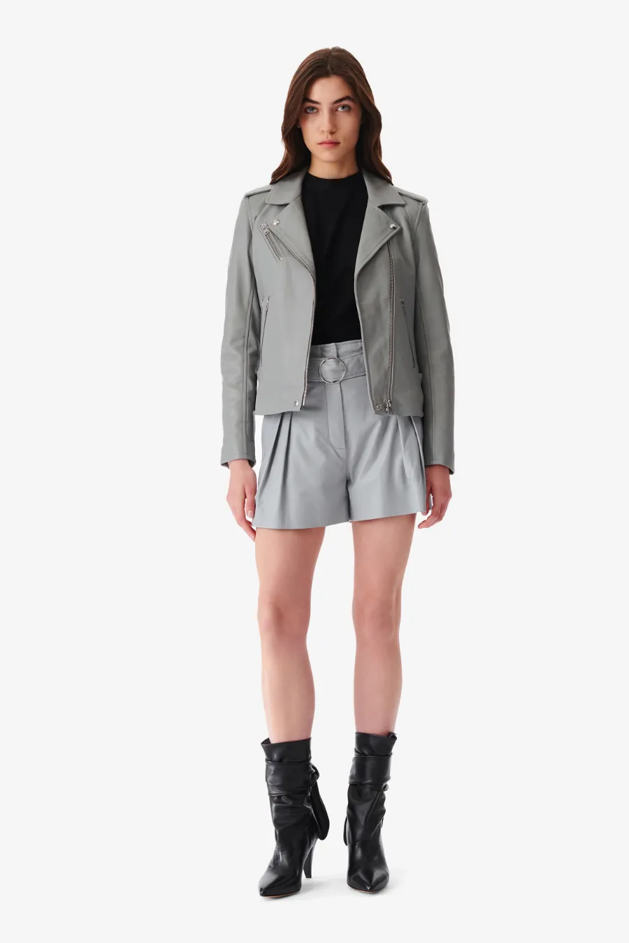Newhan Biker Jacket Smoke Grey