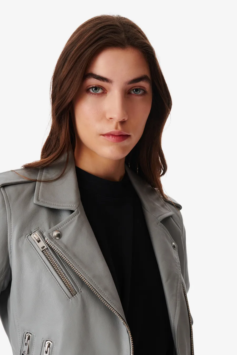 Newhan Biker Jacket Smoke Grey