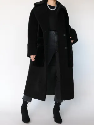Original Faux Shearling and Fur Coat
