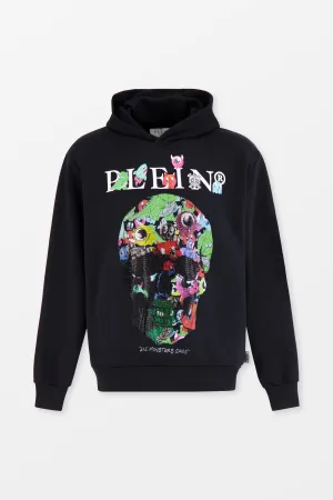 Philipp Plein Black Monsters Hoodie
