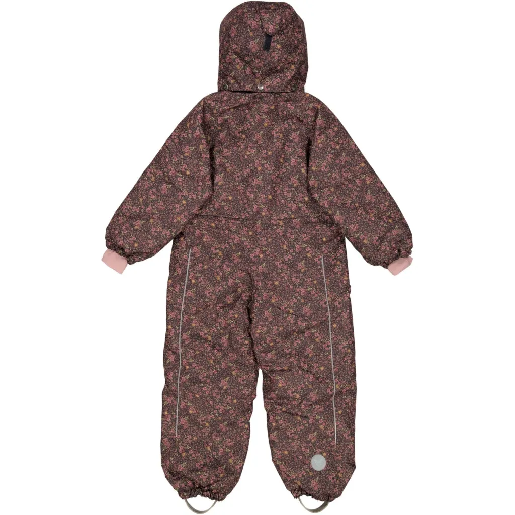 Snowsuit Moe Tech - deep blue flowers