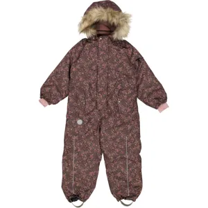 Snowsuit Moe Tech - deep blue flowers