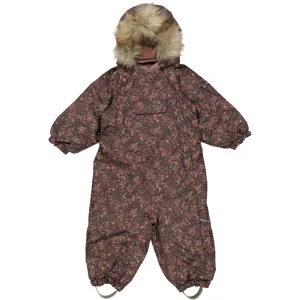 Snowsuit Nickie Tech - deep blue flowers