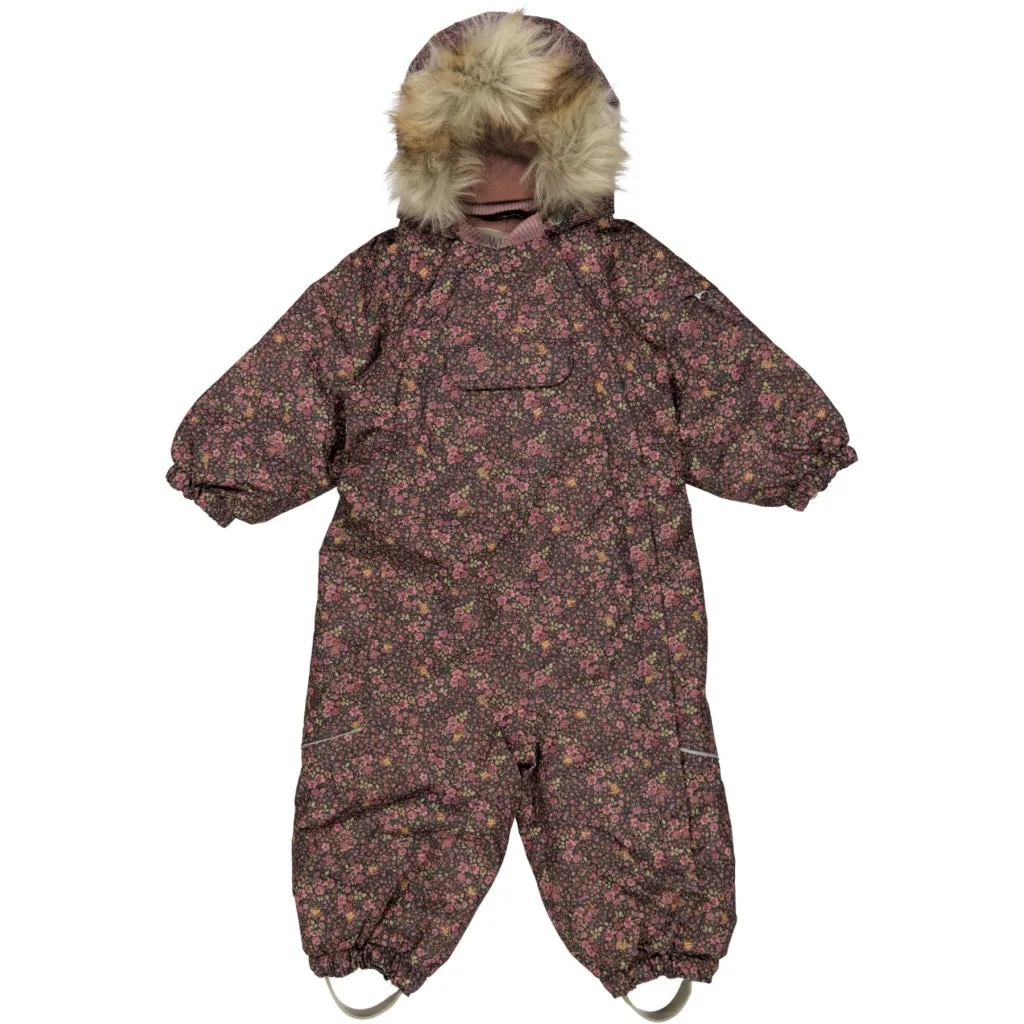 Snowsuit Nickie Tech - deep blue flowers