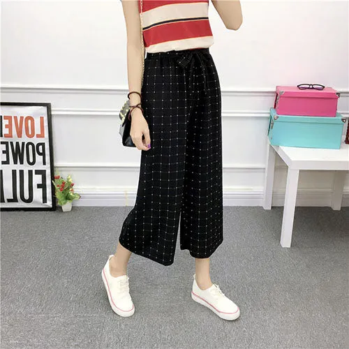 Striped Loose High Waist Pants