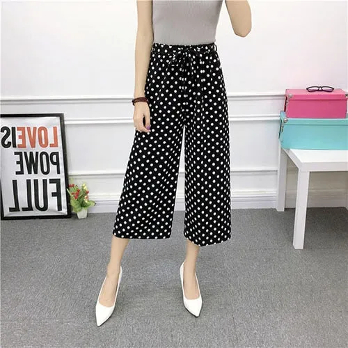 Striped Loose High Waist Pants